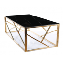 Стол журнальный SIGNAL ESCADA A II эффект черного мрамора/золотой, 120/60/40